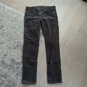 Kut from the Kloth Women's Diana Skinny Corduroy Grey Denim Jeans Sz 8